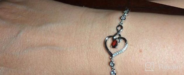 img 1 attached to Sterling Silver Birthstone Bracelet – Perfect Anniversary Jewelry for Girls review by Teambringit Truitt