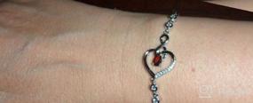 img 7 attached to Sterling Silver Birthstone Bracelet – Perfect Anniversary Jewelry for Girls