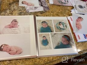 img 7 attached to Large Self-Adhesive Photo Album With Linen Cover - Includes Pages For 3X5, 4X6, 5X7, And 8X10 Pictures. Magnetic And DIY Scrapbook With 40 Blank Pages And Metallic Pen (Red, 11X10.6 Inches)