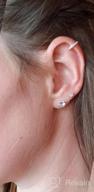 img 1 attached to 925 Sterling Silver Hoop Earrings with Cubic Zirconia for Women and Girls -Small Huggie Piercing Earings for a Chic Look review by Josh Long