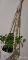 img 1 attached to POTEY 610102 Macrame Plant Hanger: Stylish Hanging Planter For Indoor And Outdoor Home Decor - Ivory, 35 Inch review by Christopher Yap