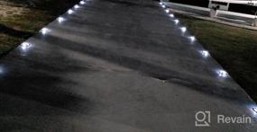 img 8 attached to VOLISUN Солнечные фонари для подъездных дорожек Морские фонари для док-станции, 8 шт. в упаковке, 2 цвета в 1, наружные светодиодные палубные фонари, водонепроницаемые габаритные огни на солнечных батареях для предупреждающего шага Беспроводная тротуарная дорожка (белый / синий)