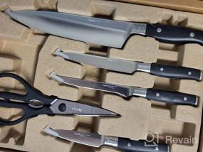  Ninja K52015 Foodi NeverDull 15 Piece Premium Knife System,  Wood Series Block, German Stainless Steel, with Built-in Sharpener,  Stainless Steel/Walnut: Home & Kitchen