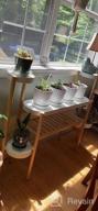 img 1 attached to 3-2 Tier Wisuce Bamboo Plant Stand Holder: Indoor/Outdoor Garden Display Rack review by David Crawford