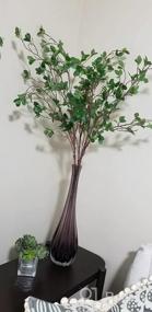 img 5 attached to AUSTOR 8 Packs 45" Artificial Ficus Stems Faux Green Stems Ficus Branches Leaf Stem Fake Green Bushes Shrubs Ficus Twig Stems For Vase Filler Home Wedding Office Decor