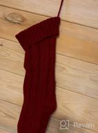 img 1 attached to 🎄 Habibee Christmas Stockings, Set of 4 - 18 Inch Large Personalized Knitted Stocking Decorations for Family Holiday review by Brad Russell