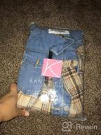 img 1 attached to Vintage Trucker Shacket Jacket: KANCY KOLE Jean Plaid Denim Button Down review by Michelle Pope