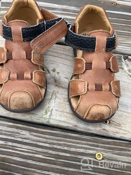 img 1 attached to Stride Rite Archie Sandal Brown Boys' Shoes review by Bryan Reynolds