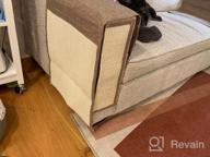 img 1 attached to Protect Your Furniture And Entertain Your Cat With Navaris Scratch Armrest Organizer In Light Brown review by Jeff Gopala