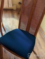 img 1 attached to Protect And Enhance Your Dining Room Chairs With Smiry Waterproof Seat Covers - 6 Pack Stretch Jacquard Cover Protectors With Hooks In Sleek Black Design review by Cara Ulfass