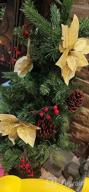 img 1 attached to Sparkle Up Your Festive Decor With COOLJOY 24 PCS Gold Poinsettia Artificial Flowers review by Eric Hanson