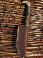 img 1 attached to Norse Tradesman Viking Knife With Boar'S Head Hilt & Leather Sheath - 5.5" Carbon Steel Blade review by Ricardo Knight