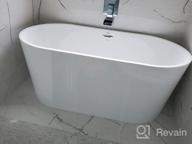 img 1 attached to FerdY Shangri-La 59" Acrylic Freestanding Bathtub - Glossy White, CUPC Certified W/ Brushed Nickel Drain & Overflow review by John Greene