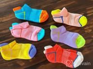 img 1 attached to 🧦 Girls 6-Pack Ankle Athletic Socks: Cushioned Sole, Low Cut Casual Socks for Little and Big Kids review by Leticia Ellis