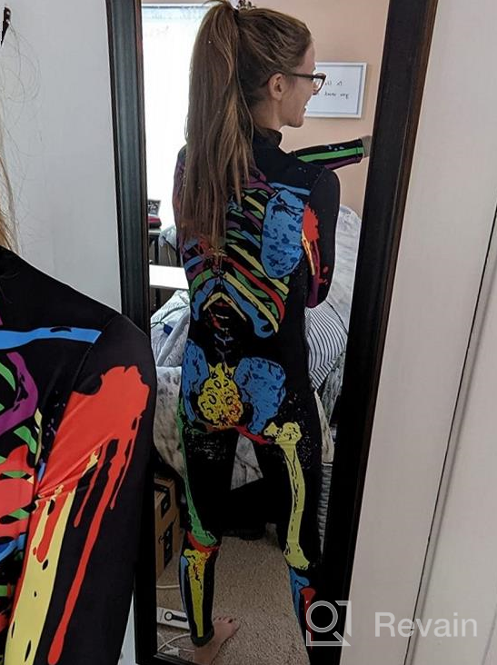 img 1 attached to Turn Heads This Halloween With Idgreatim'S Funny Skeleton Bodysuit Costume For Women review by Kayla Johnson