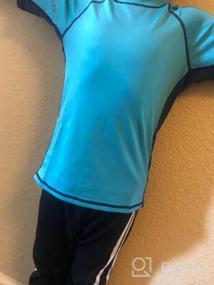img 7 attached to 👕 Protective and Stylish: ZALAXY Boys' Short Sleeve Rashguard UPF 50+ Swim Shirt for Kids' Sun Protection and Swimwear