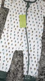 img 7 attached to Feidoog Baby Zipper Rompers 2 Pack Cotton Short Sleeve Jumpsuit Outfits 2 Way Zipper One Piece