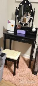 img 5 attached to CharmAid Vanity Set With 10 LED Lights, 4 Drawers, And Storage Shelf - Detachable Top And Cushioned Stool - Ideal For Bedroom, Bathroom, And Makeup - Brown Finish - Perfect For Girls And Women