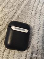 img 1 attached to Portable Leather AirPods Case With Keychain Clip And Loss Prevention, Handmade Series Cover For AirPods 1/2 - Black For Men And Women review by Glen Elevyn