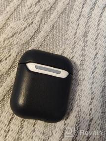 img 5 attached to Portable Leather AirPods Case With Keychain Clip And Loss Prevention, Handmade Series Cover For AirPods 1/2 - Black For Men And Women