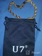 картинка 1 прикреплена к отзыву U7 Итальянский стиль плоского звена ожерелье для мужчин и женщин - стальная цепь Фигаро, ширина 3мм-12мм, длина от 16 до 32 дюймов, в подарочной упаковке. от Dezz Watson