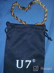img 6 attached to U7 Итальянский стиль плоского звена ожерелье для мужчин и женщин - стальная цепь Фигаро, ширина 3мм-12мм, длина от 16 до 32 дюймов, в подарочной упаковке.