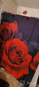 img 8 attached to Испытайте элегантность комплекта занавесок для душа LIVILAN'S Red Rose с 12 крючками - водонепроницаемые и идеально подходят для Дня святого Валентина!