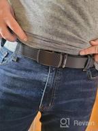 img 1 attached to Men'S Micro-Adjustable Leather Ratchet Belt - 1 3/8" Width For Casual Jeans - Fits All Sizes And Occasions review by Joe Michels