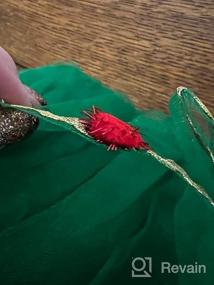 img 7 attached to Солнечное платье для девочек длинным рукавом с Рождественской совенкой и блестящей тюлем