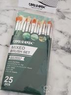 картинка 1 прикреплена к отзыву AUREUO All-Purpose Paint Brush Set Value Pack 25 PCS - 18 Nylon, 5 Bristle And 2 Foam Painting Brushes For Acrylic, Oil, Watercolor, Canvas, Paper, Face, Body, Nail, Rock, Model & DIY Crafts от Robert Dickinson