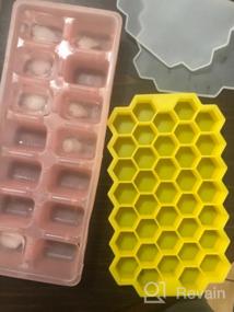 img 5 attached to 3 Pack Silicone Honeycomb Ice Cube Trays - Make 111 Ice Cubes For Whiskey, Cocktails & More | BPA Free (Purple+Yellow+Green)