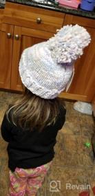 img 5 attached to 🧢 Warm and Stylish: accsa Kids Winter Beanie Hat with Knitted Pom - Perfect Skull Cap Hat for Girls