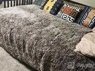img 1 attached to 🛏️ LIFEREVO Aqua Twin Luxury Shaggy Plush Duvet Cover: Ultra Soft Crystal Velvet Mink Reverse with Hidden Zipper Closure - Premium Quality! review by Chad Sornsin