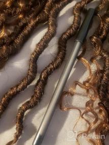 img 7 attached to Toyotress Goddess Locs Crochet Hair - 14 Inch 6 Packs Natural Ombre Brown Curly Faux Locs Crochet Hair, Pre-Looped Crochet Braids Synthetic Braiding Hair Extensions (14 Inch, T30-6P)