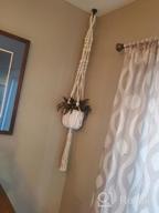 img 1 attached to POTEY Macrame Plant Hangers - Set Of 5 Hanging Plant Holders With Wood Beads And 10 Hooks For Boho Home Decor - 47.3''/40''/40''/40''/40'', Ivory review by Chad Cross