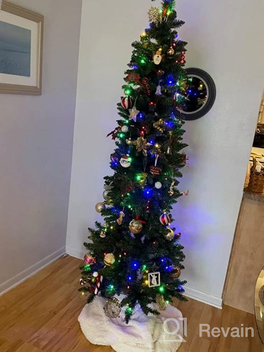 img 1 attached to 6Ft Prelit Christmas Tree With 240 Lights - Perfect For Home, Office & Party Decorations! review by Corey Vaz