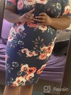 img 1 attached to Stylish Maternity Bodycon Dress With Ruched Sides And Floral Accents For Casual Wear And Baby Showers - MUSIDORA Collection review by Dave Tapia