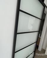 img 1 attached to 🚪 DIYHD TSD01 30x80" Sliding Barn Door with Black Frame and Clear Tempered Glass Panel - Prehung Assembled Glass Door Slab review by Anthony Savage