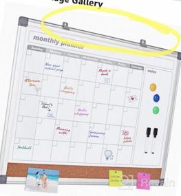 img 5 attached to Stay Organized With MAKELLO'S 36X24 Inch Monthly Combo Whiteboard And Cork Board For Office, Classroom, Kitchen, And Bedroom