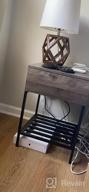img 1 attached to Rustic Grey Nightstand With Charging Station, Drawer, And Metal Shelf - Ideal Bedside Table For Small Spaces, Bedrooms, And Living Rooms, Equipped With USB Ports For Convenient Charging review by Bryce Marshall