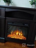 img 1 attached to Freestanding Electric Fireplace With Mantel, LED Log Flame, Shelf And Remote Control - 32" White Heater With 1400W Power By HOMCOM review by Elle Foster