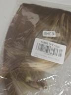 img 1 attached to Upgrade Your Hairstyle With LEEONS Synthetic Hair Extension Bangs In Light Brown Shade (12H22#) – One Piece, 6" Short Straight Hairpiece For Women review by Cliff Gibs