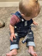img 1 attached to 👖 Kidscool Ripped Overalls for Girls and Boys' Clothing review by Tim Rios