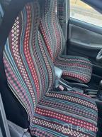 img 1 attached to Protect Your Car'S Seats In Style With Copap Blue Stripe Baja Blanket Seat Covers - 4Pc Universal Set For Car, SUV & Truck review by Edward Taylor