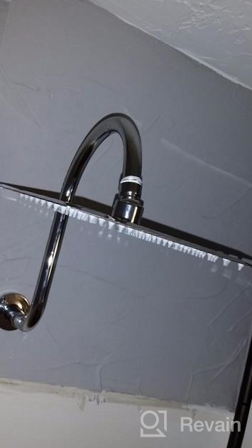 img 1 attached to BWE Shower System Oil Rubbed Bronze With Waterfall Tub Spout 12 Inch Square Bathroom Luxury Rain Mixer Ceiling Mounted Shower Head Combo Set 3-Functions Rainfall With Rough-In Valve Body And Trim review by Brian Rogers