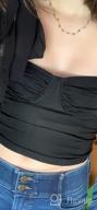 img 1 attached to Velius Women'S Sleeveless Camisole Tie Shoulder Mesh Strap Tank Crop Tops review by Jay Mitchell