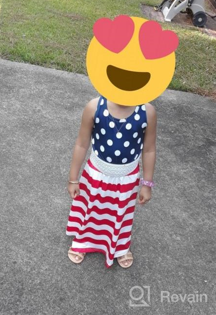 img 1 attached to Matching Mommy and Me American Flag Maxi Dresses for 4th of July Beach Fun review by Michael Hemmig