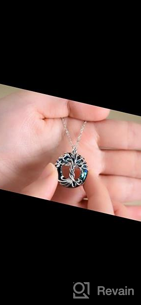 img 1 attached to 🌳 Stunning TOUPOP Tree of Life Necklace: 925 Sterling Silver Celtic Family Tree Pendant with Circle Crystal; Perfect Jewelry Gift for Women, Girls, Friends, Mom - Ideal for Birthdays and Christmas Celebrations review by Sarah Jones