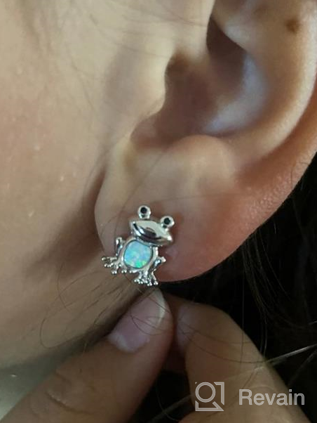 img 1 attached to POTOPYY 925 Sterling Silver Animal Earrings: Adorable Studs for Girls & Animal Lovers review by Govindarajan Diepenbrock