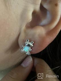 img 6 attached to POTOPYY 925 Sterling Silver Animal Earrings: Adorable Studs for Girls & Animal Lovers